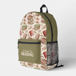 Sac À Dos Imprimé Amour de la lecture de livres