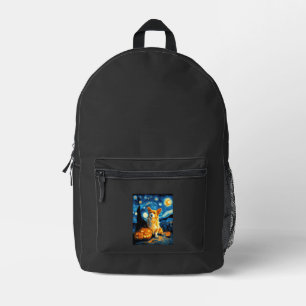 Sac À Dos Imprimé Amoureux de chiens Corgi Peinture de la nuit étoil