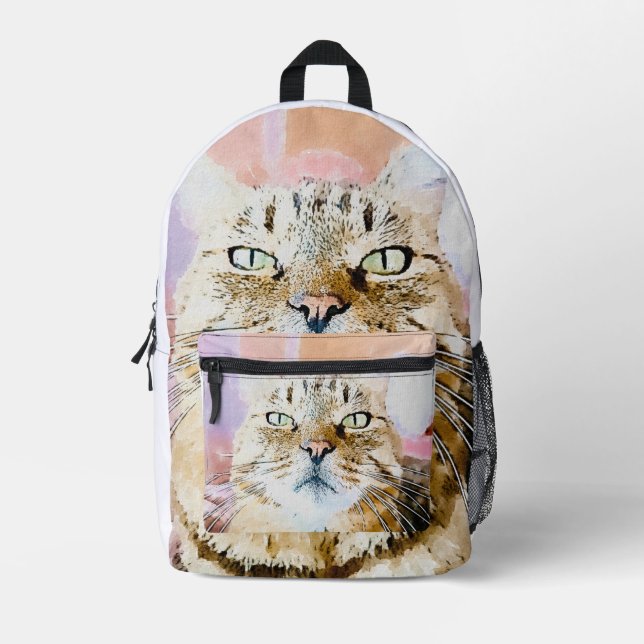Sac À Dos Imprimé Amoureux des chats (Recto)