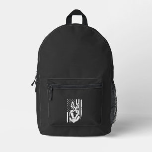 Sac À Dos Imprimé Amoureux du berger allemand Drapeau américain des