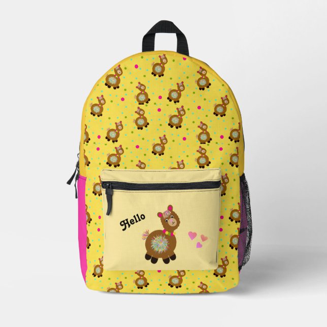 Sac À Dos Imprimé Amusant alpaga (Recto)