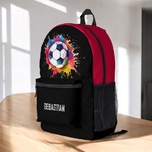 Sac À Dos Imprimé Amusement personnalisé enfants soccer ballon splas