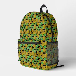 Sac À Dos Imprimé Ananas D'Or Sur Les Grilles