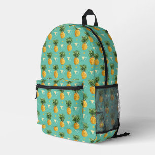Sac À Dos Imprimé Ananas Lumineux Sur Motif Géométrique