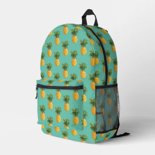 Sac À Dos Imprimé Ananas Tropical Sur Turquoise