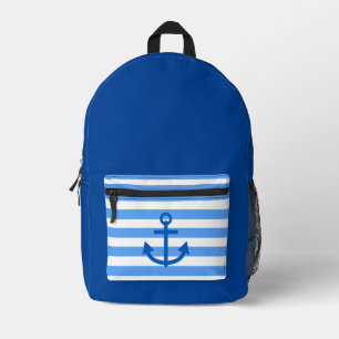 Sac À Dos Imprimé Ancre esthétique nautique bleu profond