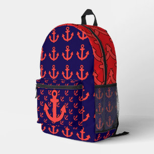 Sac À Dos Imprimé Ancre rouge Répéter rouge bleu