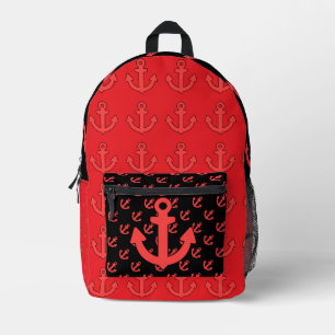 Sac À Dos Imprimé Ancre rouge Répéter rouge noir