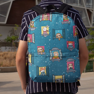 Sac À Dos Imprimé Animaux À La Fenêtre