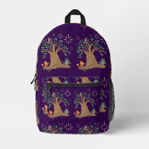 Sac À Dos Imprimé Animaux de la forêt jouant de la musique Art fol