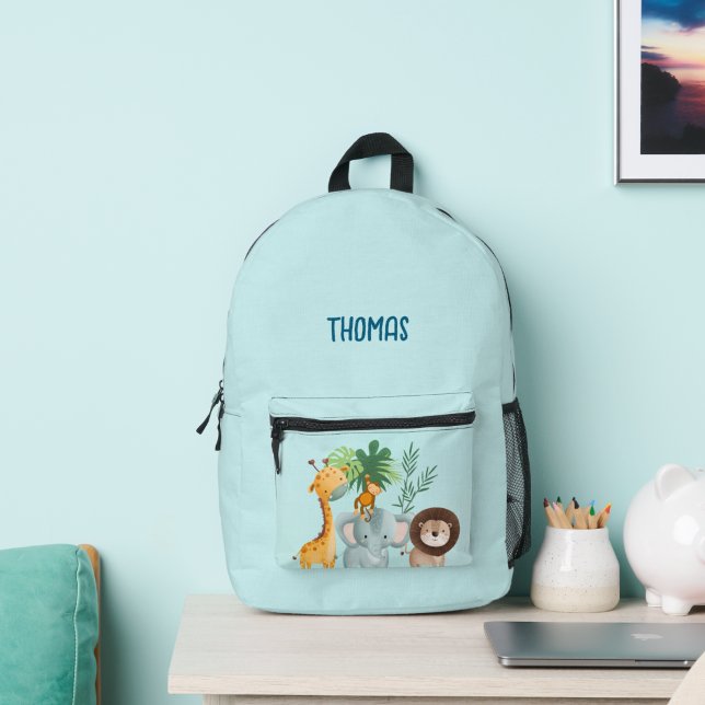 Sac À Dos Imprimé Animaux de Safari École Enfants  (Créateur téléchargé)