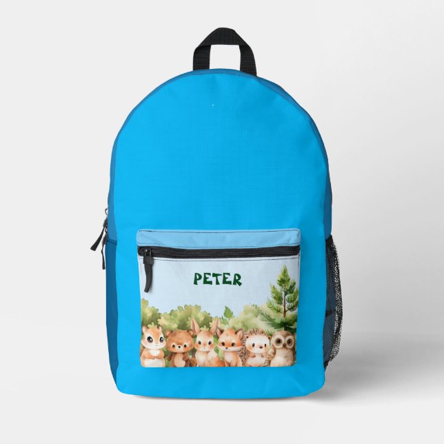 Sac À Dos Imprimé Animaux forestiers Bois (Recto)