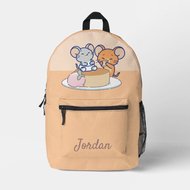 Sac À Dos Imprimé Anime Tuffy et Jerry Cheesecake (Recto)