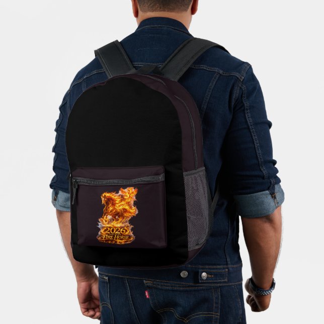 Sac À Dos Imprimé Année du Cheval de Feu 2026 (Insitu (Modèle))