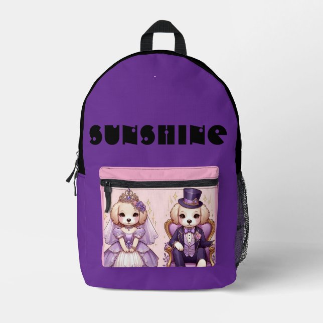 Sac À Dos Imprimé Anniversaire Royal Puppy (Recto)