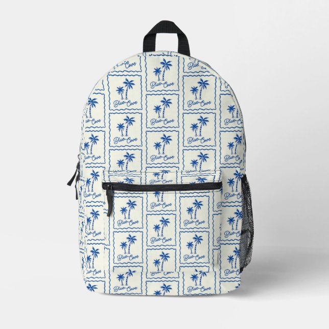 Sac À Dos Imprimé Anse Bleue (Recto)