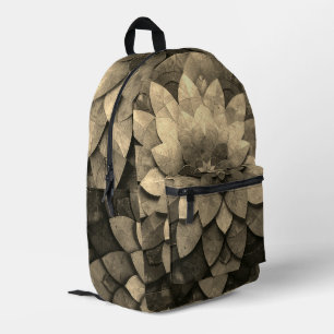 Sac À Dos Imprimé Antique Golden Mandala Art Fleur texturée