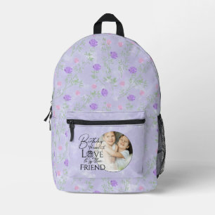Sac À Dos Imprimé Appel à photo d'anniversaire minimaliste en callig