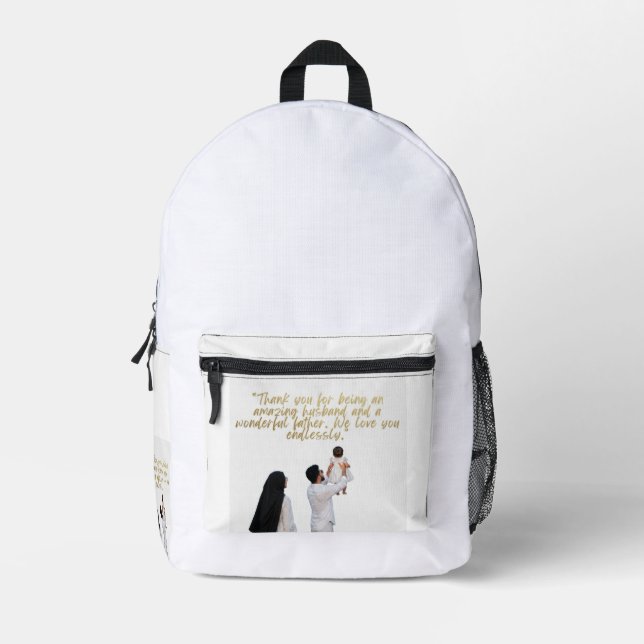 Sac À Dos Imprimé Appréciation du mari et du père (Recto)