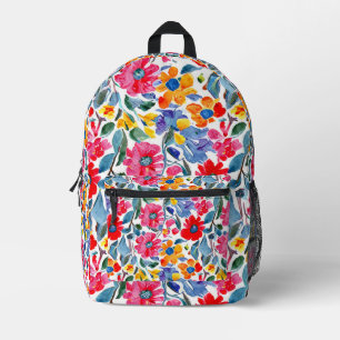 Sac À Dos Imprimé Aquarelle arrière - plan de motifs floraux