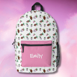 Sac À Dos Imprimé Aquarelle Chocolat Fraises couvertes