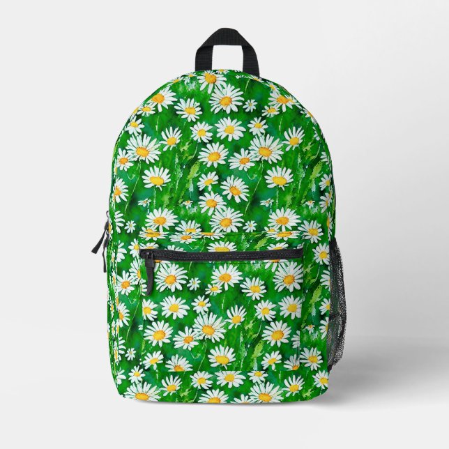 Sac À Dos Imprimé Aquarelle dans un champ vert (Recto)
