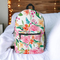 Aquarelle fleurie bohème rose poumon