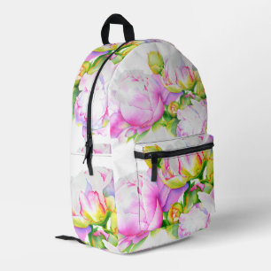 Sac À Dos Imprimé Aquarelle florale classique et élégante de pivoine