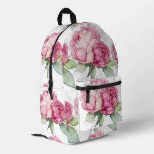 Sac À Dos Imprimé Aquarelle florale rose pis rose roses roses