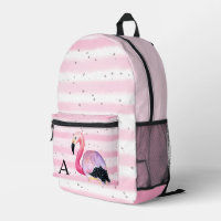 Aquarelle mignonne Flamant rose Monogramme Bande r
