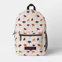 Aquarelle Motif Ginkgo Leaf Automne Couleurs d'aut