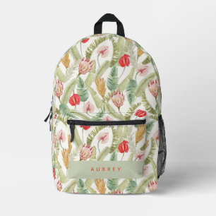 Sac À Dos Imprimé Aquarelle tropicale florale et Motif botanique