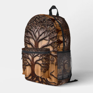 Sac À Dos Imprimé Arbre Jacaranda : l'art de la nature dans le bois,