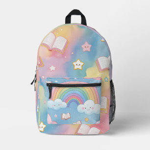 Sac À Dos Imprimé Arc-en-ciel de Possibilités – Cartable Pastel Douc