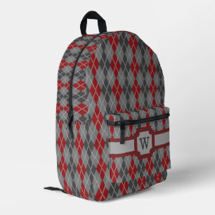Sac À Dos Imprimé Argyle Cendres et Braises