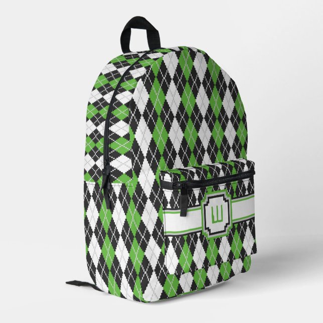 Sac À Dos Imprimé Argyle Rétro (Coin arrière gauche)