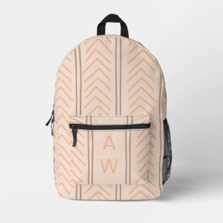 Sac À Dos Imprimé Arrow géométrique rose clair Initiales Monogrammes