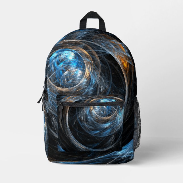 Sac À Dos Imprimé Art abstrait autour du monde (Recto)