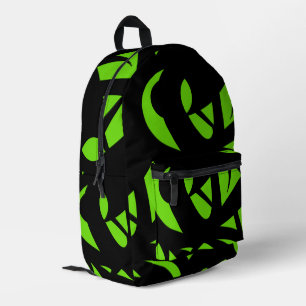 Sac À Dos Imprimé Art contemporain vert / Noir