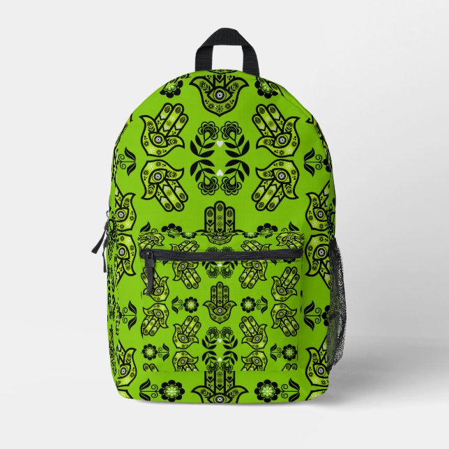 Sac À Dos Imprimé Art de protection de la main Hamsa (Recto)