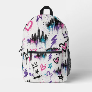 Sac À Dos Imprimé Art de rue graffiti urbain Skyline NYC