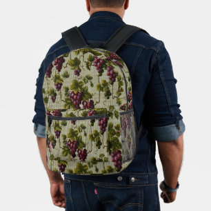 Sac À Dos Imprimé Art de vigne de campagne française rustique