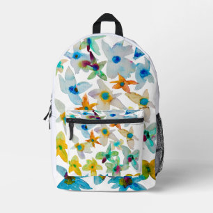 Sac À Dos Imprimé Art floral coloré de l'aquarelle