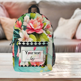 Sac À Dos Imprimé Art Moderne Floral Coloré