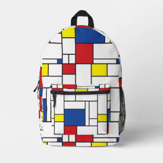 Sac À Dos Imprimé Art Moderne Géométrique Minimaliste De Stijl Mondr
