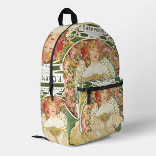 Sac À Dos Imprimé Art Nouveau vintage, Champenois par Alphonse Mucha