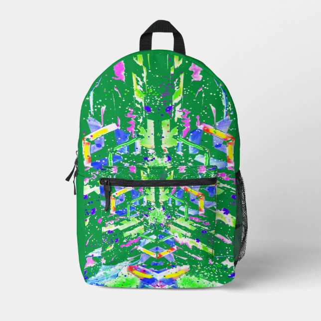 Sac À Dos Imprimé Art numérique fascinant dans des couleurs vives (Recto)