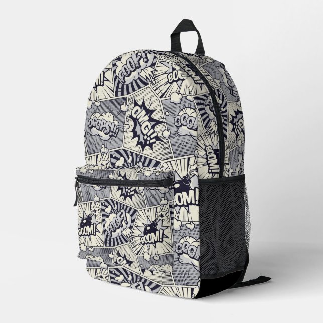 Sac À Dos Imprimé Art Pop Bande Dessinée (Coin arrière droit)