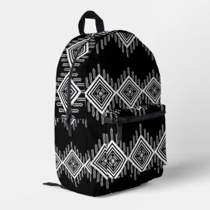 Sac À Dos Imprimé Art tribal noir et blanc