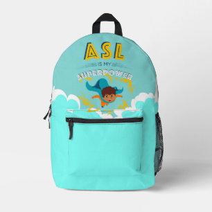 Sac À Dos Imprimé ASL est ma superpuissance